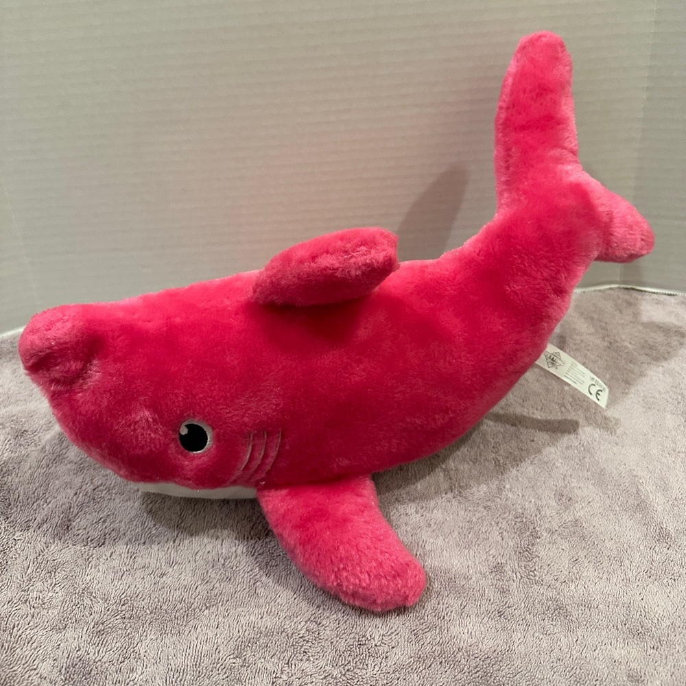 The Petting Zoo Hot Pink Shark Plush 14” Baby Shark Mommy Stuffed Animal